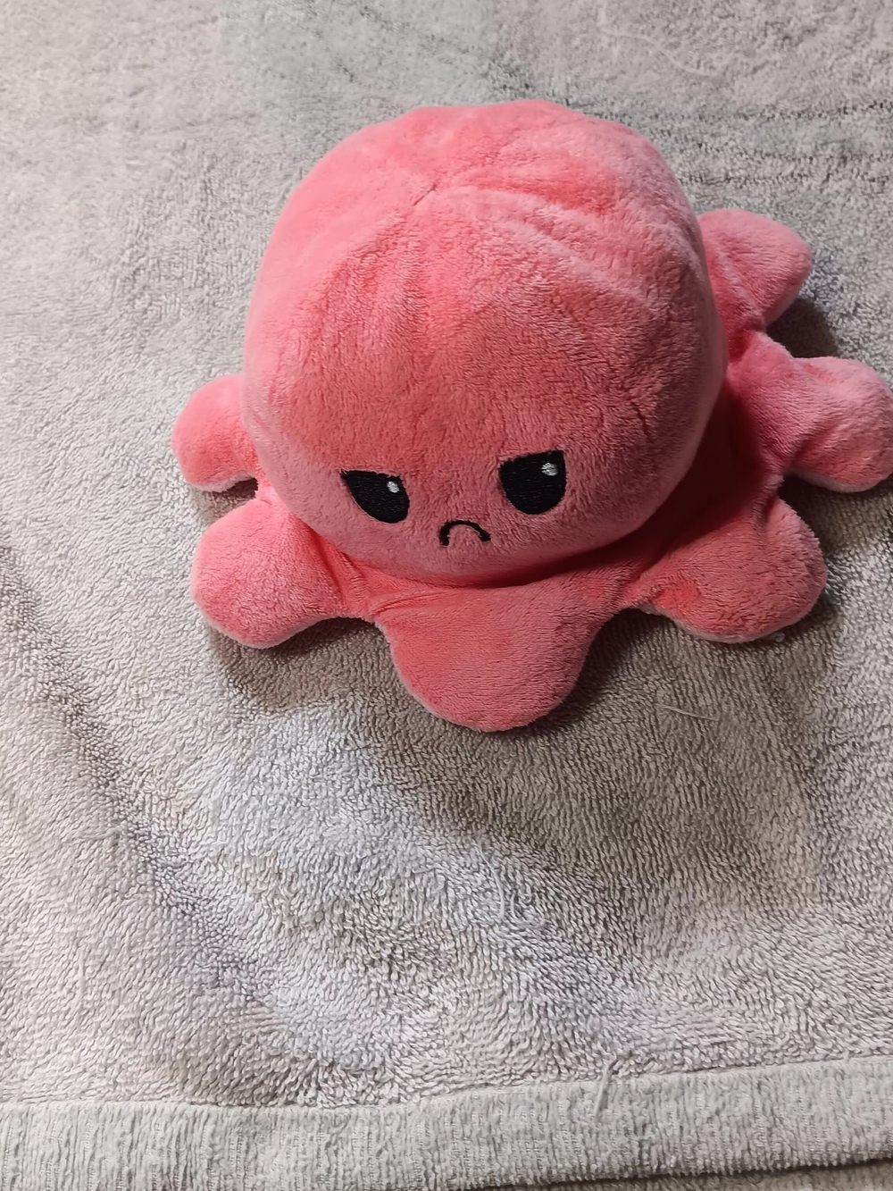 Pink Reversible Octopus Plush Toy - Soft Emotional Stuffed Animal